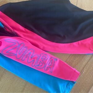 Zumba Fitness Colorblock Top in Black, Hot Pink & Bright Blue